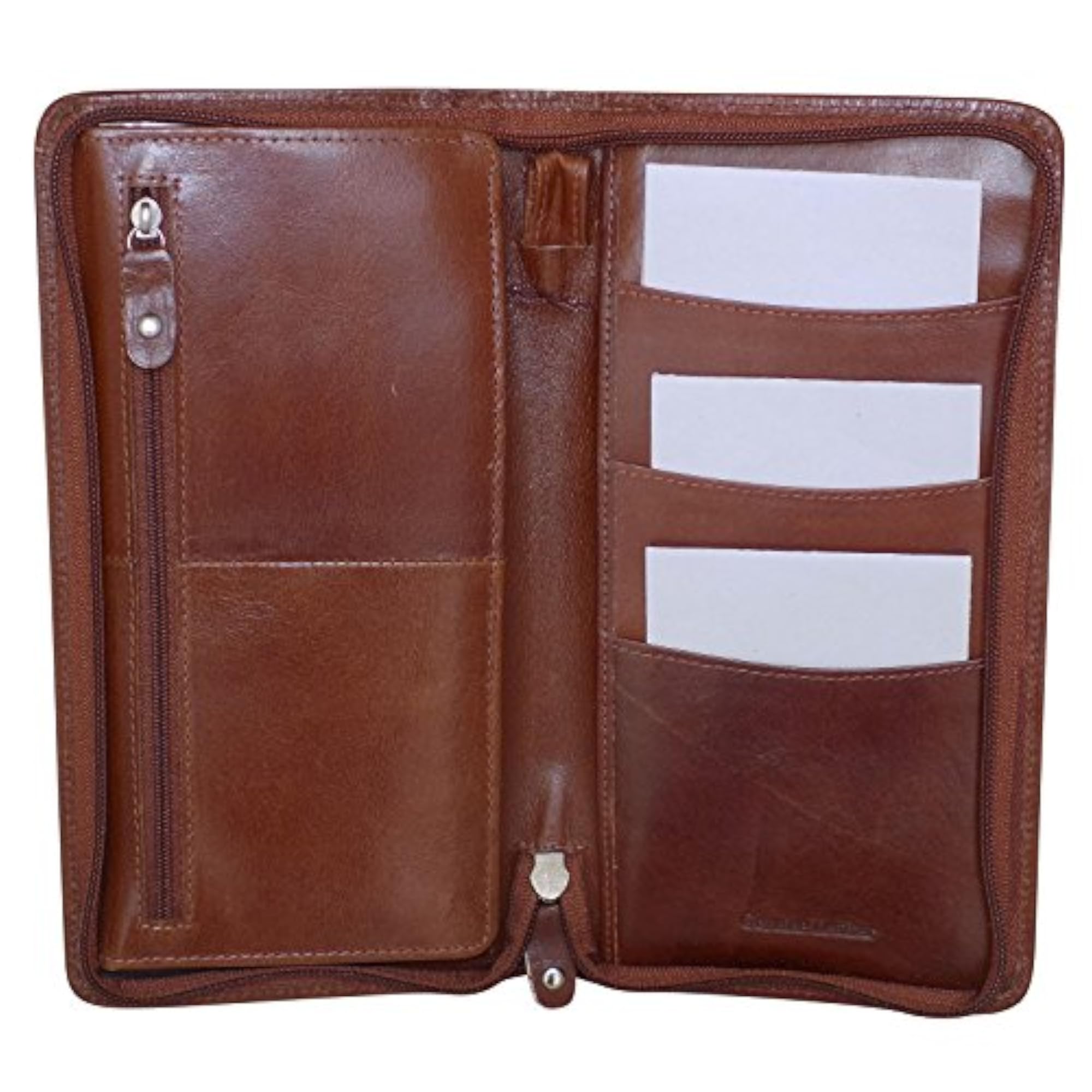 Stylish Brown Leather Passport Holder